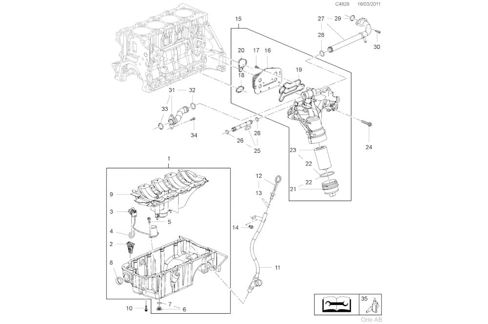 Oil filter housing